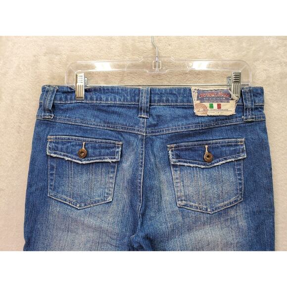 Leo Roma Crop Jeans Women's Size 11 Blue Denim Cotton Flap Pockets Straight Leg - Picture 5 of 7